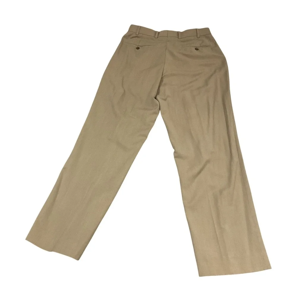 Adolfo‎ Suit Mens 32x29 Tan 2-Piece Interview Blazer Trousers Textured Khaki